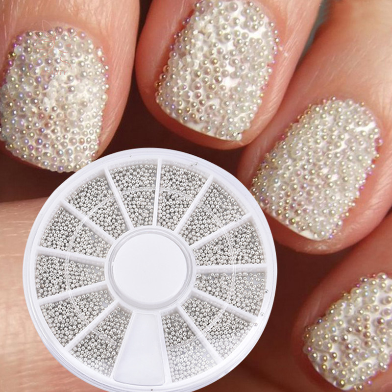[maybeauty] 3d Micro Bead Nail Art Rhinestones คาเวียร์เคล็ดลับตกแต่งเล็บ DIY ล้อ {TH}