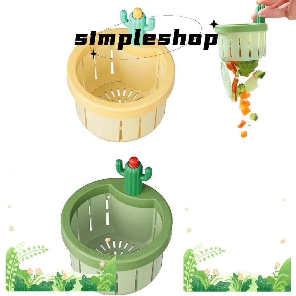 Simple Cactus Kitchen Sink Drain Filter, ทําความสะอาดง่ายอาหารขยะ Catcher อ่างล้างจานตะกร้าท่อระบายน้ํา, Waste Collector Filter Leakage-proof Anti-accive Plug ตะกร้ากรอง