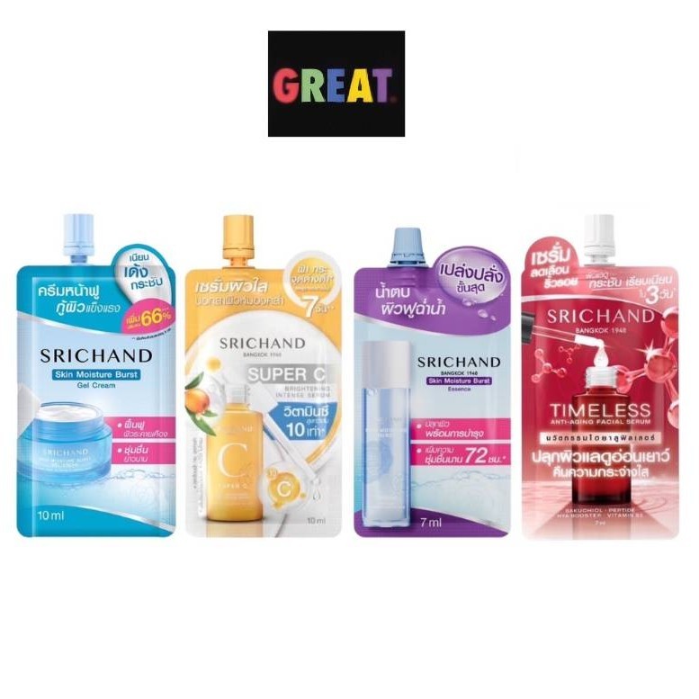 ครีม 28 บ ศรีจันทร์ สกิน มอยส์เจอร์ เบิร์ส essence / เซรั่ม/ เจลครีม / Super C Srichand Skin Moisture Burst Essence
