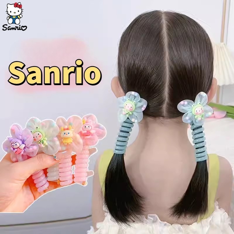 Kawaii Sanrio เชือกผม Hello Kitty Pochacco Kuromi My Melody อุปกรณ ์ เสริมผมหวานการ ์ ตูน Headwear สาวของขวัญ