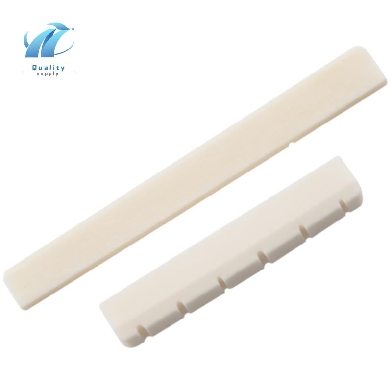 คลาสสิกกีตาร ์ กระดูก Slotted Saddle Nut ชุดทนทาน