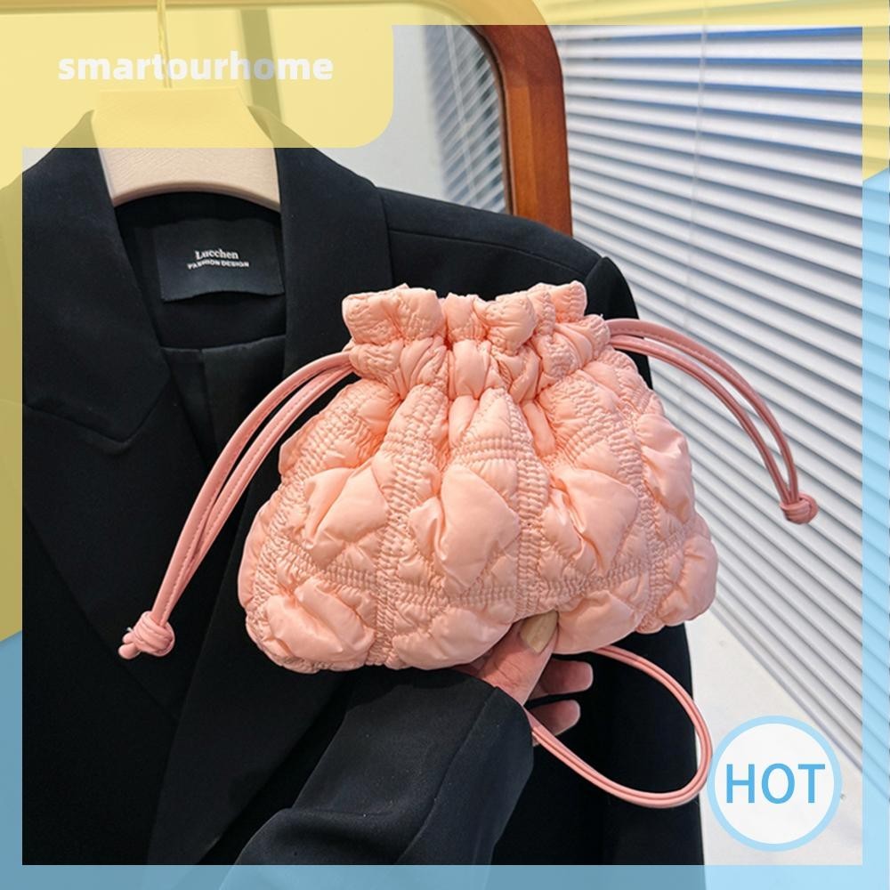 [smartourhome.th ] กรุงเทพฯ มีสินค้าในสต็อก สไตล์ใหม่กระเป๋าผ้าฝ้ายจีบกระเป๋าสะพายเดี่ยว ผู้หญิงสไตล์เกาหลี