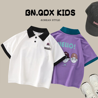 เด็กฤดูร้อนเสื้อโปโลแขนสั้นกลางเด็กใหญ่เสื้อแขนสั้นชายหญิงเส…