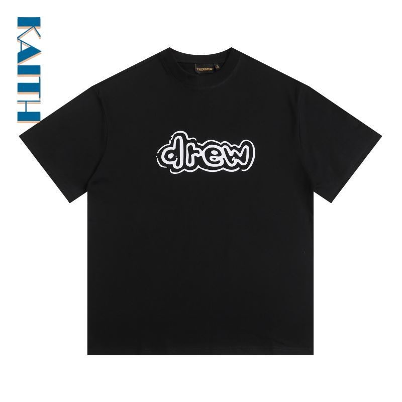 #T20 ผ้าฝ้ายกราฟิก Tee Unisex Vintage Plus ขนาดยอดนิยม Crewneck Hand Drawn Monochrome การ์ตูนพิมพ์คู่เกาหลี Streetwear เสื้อยืดสําหรับชาย