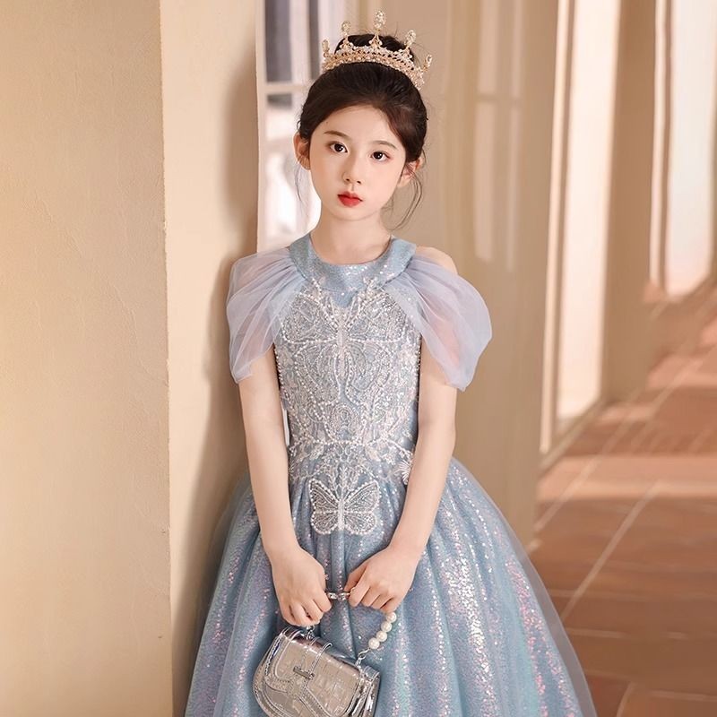 หรูหราประสิทธิภาพเครื ่ องแต ่ งกายชุดเด ็ กเปียโนโฮสต ์ High-End Little ฤดูร ้ อนชุดเจ ้ าหญิงสาว Super Fairy Niche Performance