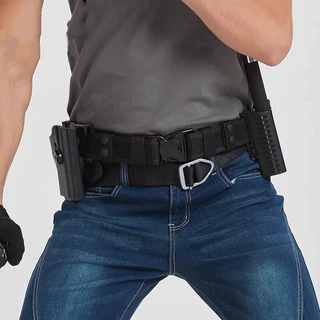 เข ็ มขัดผู ้ ชาย 5 ซม.กว ้ างปรับกลางแจ ้ ง Heavy Duty Combat เข ็ มขัดสายรัดไนลอนพร ้ อมหัวเข ็ มขัดพลาสติก