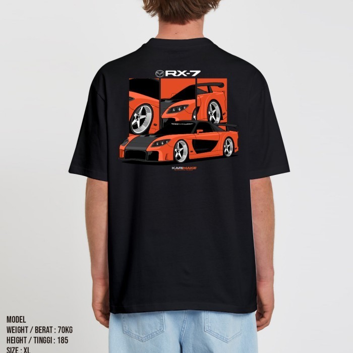 👕 HOT KARIMAKE Kaos Baju Mobil MAZDA RX7 HAN TOKYO DRIFT Kaos Otomotif เสื้อยืดผู้ชาย