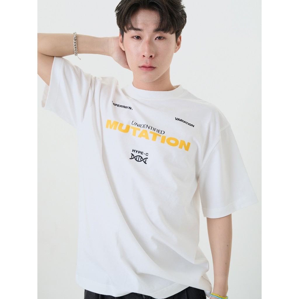 (🔥เสื้อยืดพิมพ์ลาย🔥)Hype It - Mutation T-Shirt เสื้อยืดแขนสั้นทรง Oversized แบรนด์ Hype It  (คอไม่กว