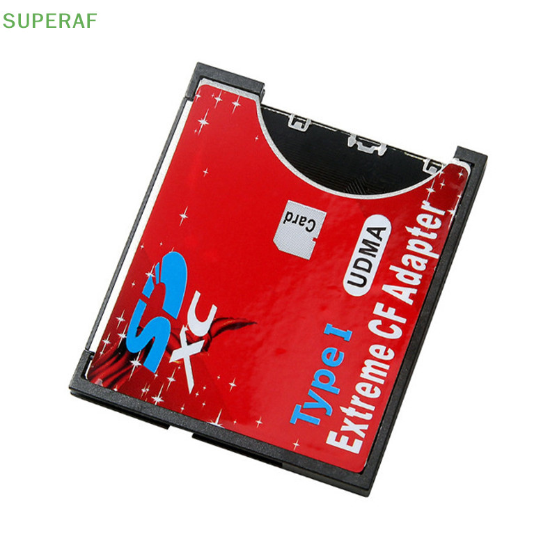 Superaf SD ถึง CF การ์ดอะแดปเตอร์ SD SDHC SDXC MMC ถึงมาตรฐานขนาดกะทัดรัดแฟลชประเภท I UDMA การ์ดหน่วยความจํา Reader การ์ดสําหรับกล้องร้อน
