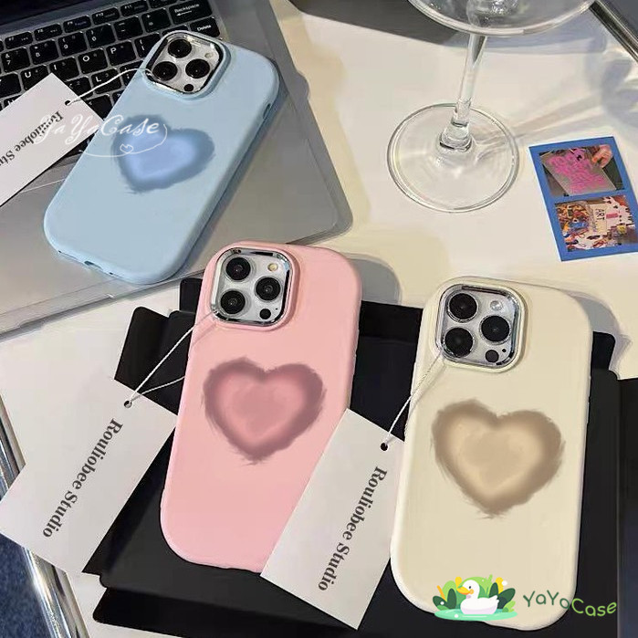 สำหรับ iPhone 11 13 FOR เคสไอโฟน14 15 12 pro max 6 7 8 14 15 Plus X XR XS Max มาการอง เลิฟ ฮาร์ท รุ่น TPU เคสโทรศั Case