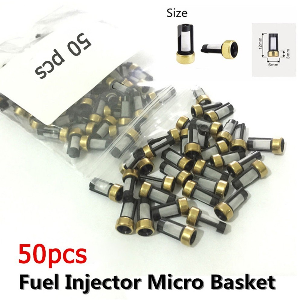 ⚡จัดส ่ งที ่ รวดเร ็ ว⚡50pcs หัวฉีดน้ํามันเชื้อเพลิง Micro ตะกร้ากรอง Fit สําหรับ ASNU03C ชุดซ่อมหัวฉีด