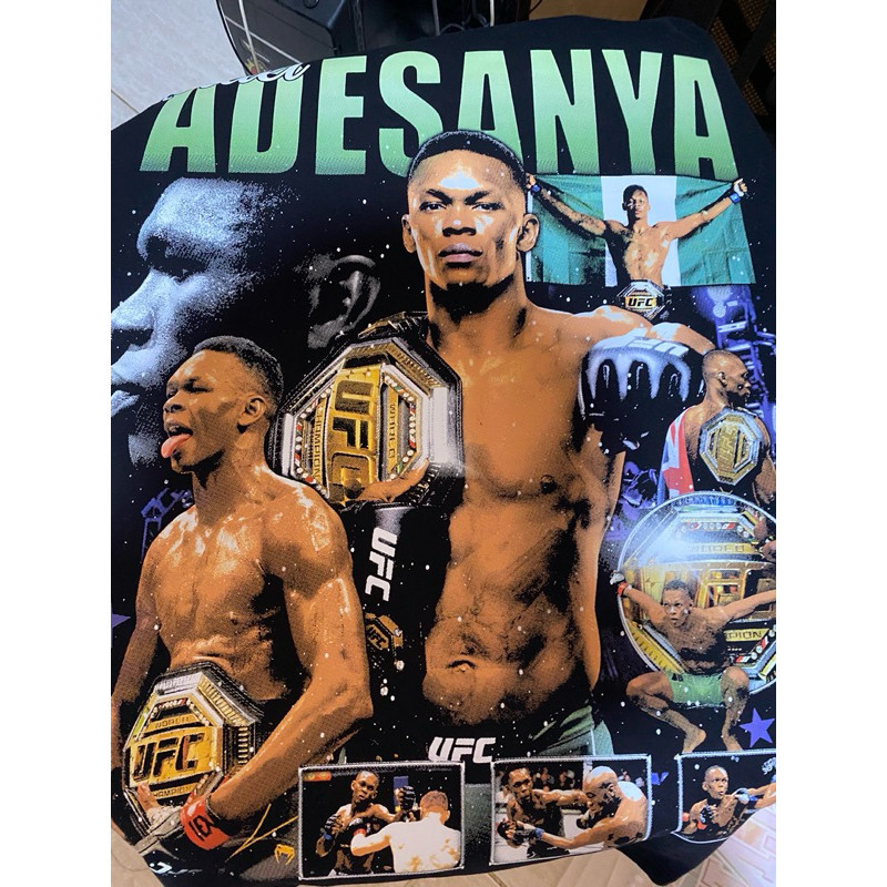 👕 HOT MIZZY  tee  | UFC | vintage bootleg israel adesanya Tshirt  Cotton combad 20s Premium black เส