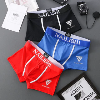 พร้อมส่งไทย มาใหม่ล่าสุด (1 เซ็ต 3 ตัว ) กางเกงในเบอร์เซอร์ผู้ชาย กางเกงในผ้าเนื้อผ้านิ้มใส่สบาย