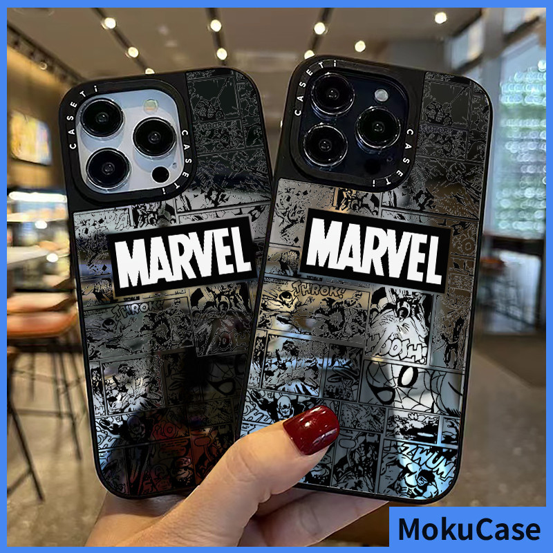 เคสไอโฟน16 15 14 13 12 11 Pro Max Case Creative American cartoon Marvel Spider-Man Compatible เคส iPhone 16PM,16Plus,X/XS, XR,7+,8Plus