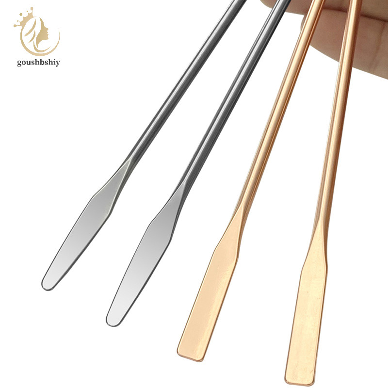 [goushbshiy] ไม้พายโทนเนอร์แต่งหน้าสแตนเลสผสมแท่งรองพื้นครีมผสมเครื่องมือ TH