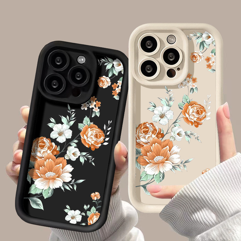 เคสโทรศัพท์แบบนุ่ม for Xiaomi Redmi 13C 10 9A 9 10C 9T 12C Note 13 Pro 12 11 8 Pro 9S 10S Poco C65 X6 Pro X3 ปกลายดอกไม้
