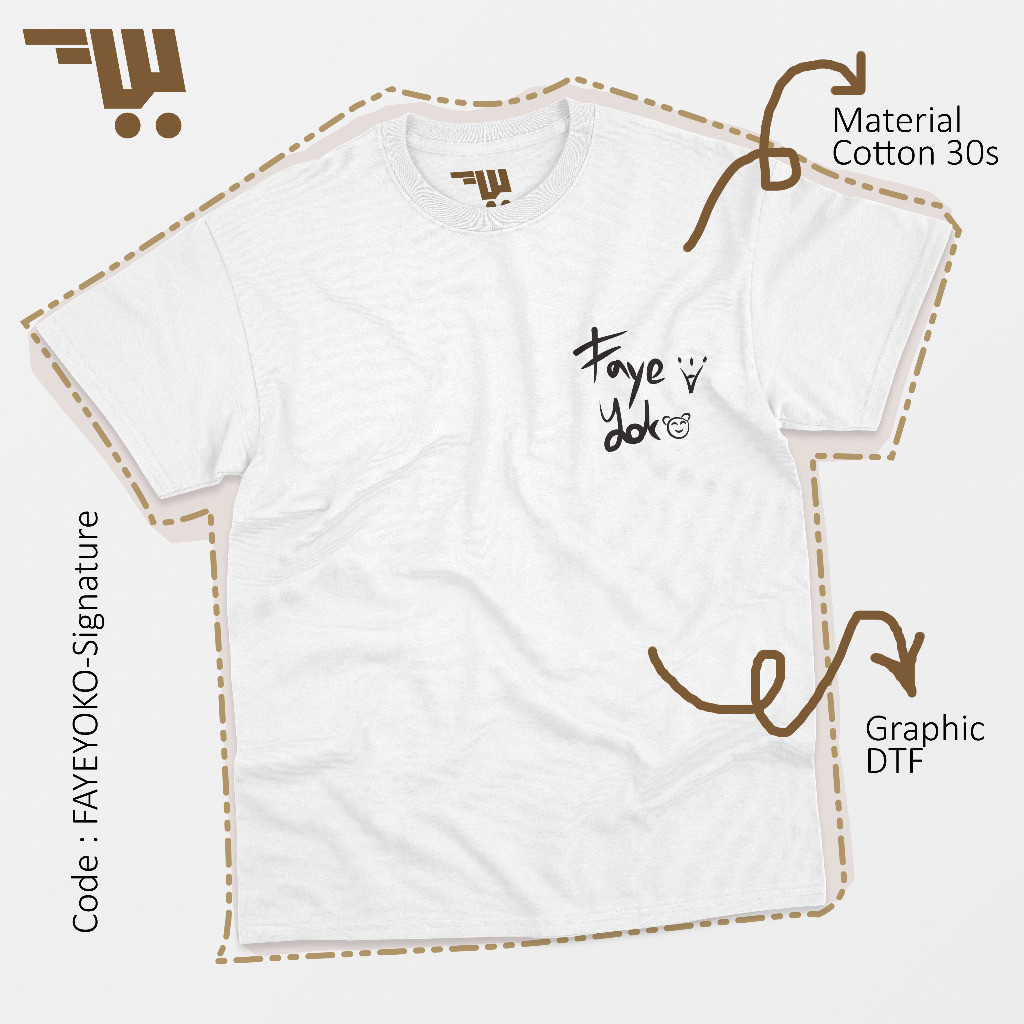 2024 Monica - เสื้อยืด Faye Yoko Signature Faye Malisorn Yoko Apasra Cotton Combed S-5XL