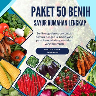 Paket Komplit Benih Sayuran 50 Jenis untuk Hobi, Konsumsi Pribadi, dan Usaha 50 Jenis Benih Sayuran – Siap Tanam & Panen Berlimpah