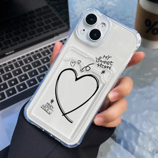 Card Holder เคส For iPhone 15 11 13 14 16 17 Pro Max 12 XR Air X Xs 7 8 Plus 16promax 15promax TPU เคสโทรศัพท์มือถือ