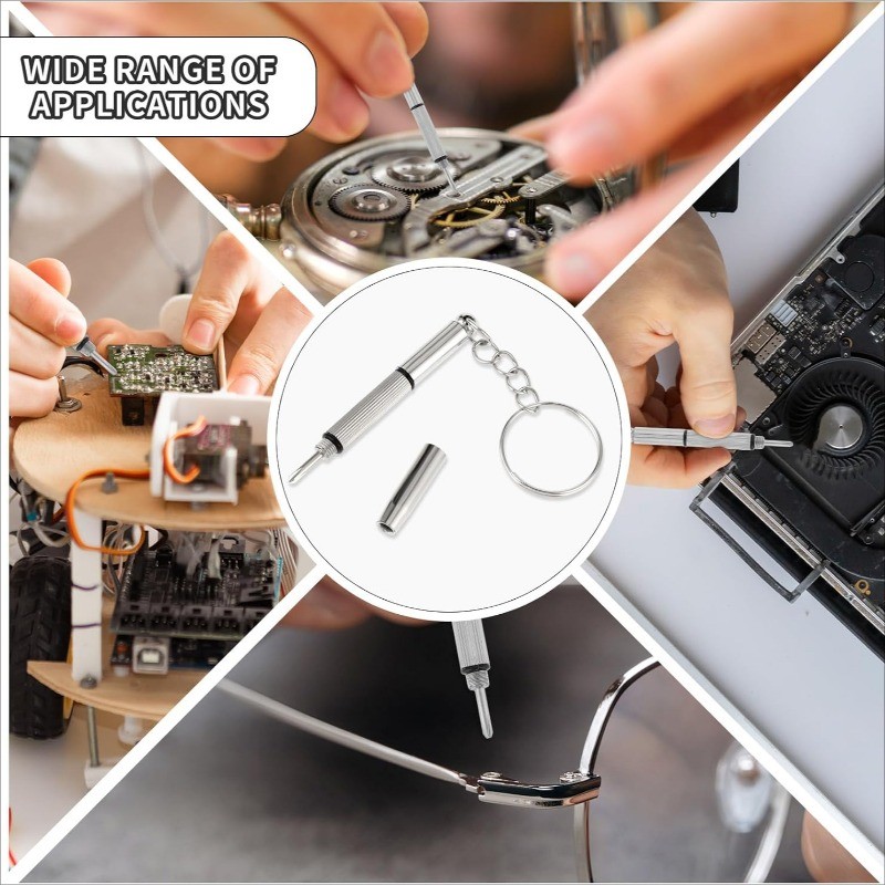 ชุดไขควงสแตนเลส 5/10/20 ชิ้น อุปกรณ์ซ่อมบำรุงแบบหลายфункционаลสำหรับนาฬิกาและแว่นตา - รูปที่ 4