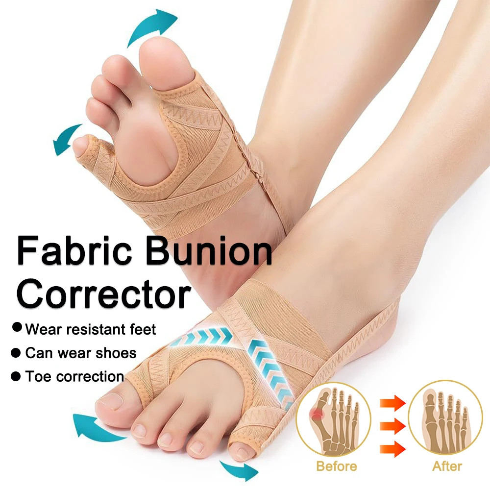 ผ้า Bunion Corrector Breathable ปรับ Hallux Valgus Sleeve Spacer Separator Toe Corrector ถุงเท้ากีฬา