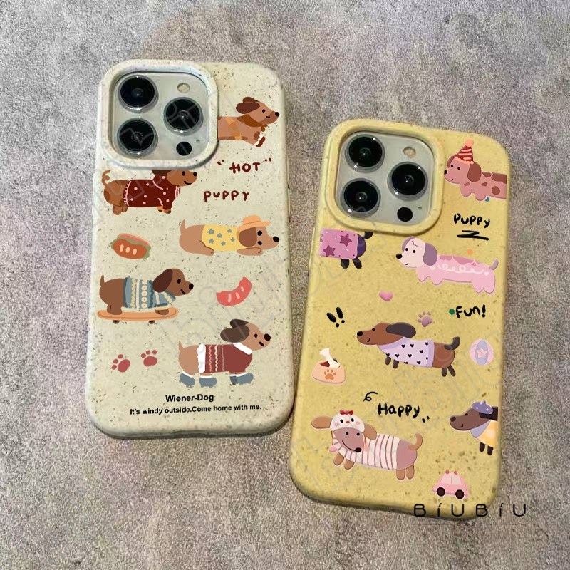 🔥ส่งจากไทย🔥 เคสโทรศัพท์มือถือนิ่ม ทนทาน for iPhone16 14 13 12 11Promax 7/8p 15 16Plus XR XSMax ลูกสุนัขในเสื้อผ้าสีแดง