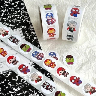 500 ชิ้น/ม้วนน่ารัก Super Hero การ์ตูนสติกเกอร์ปิดผนึก DIY PVC แล็ปท็อป Decals ตกแต่ง Stiker รางวัลของขวัญของเล่น