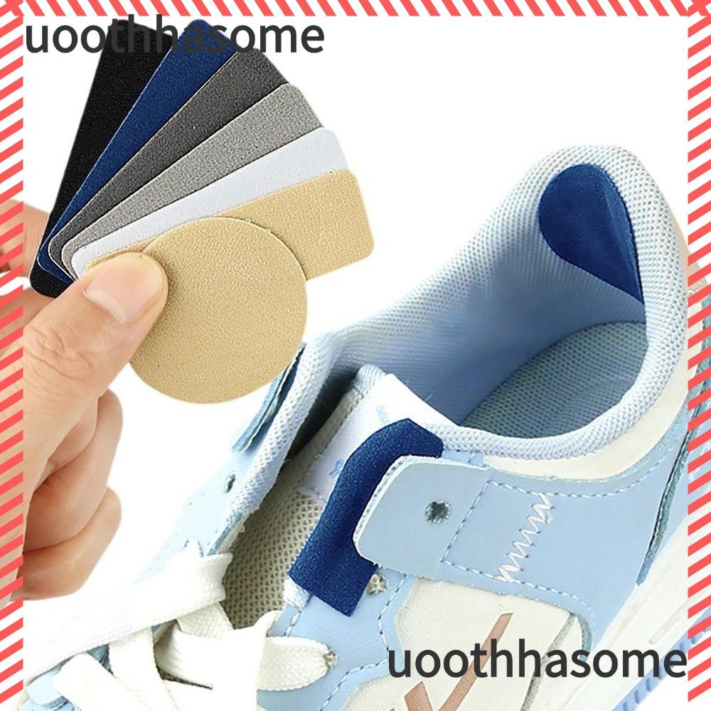 Uoothasome ซ่อมส้นรองเท้า 6 ชิ้น, หนังไมโครไฟเบอร์ทนทานซ่อมรองเท้า Patch, Self-Adhesive Universal รองเท้าผ้าใบแผ่นซ่อม