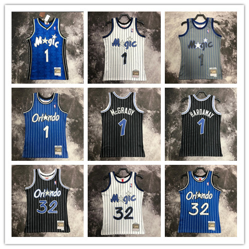 [กดร้อน]Magic Jersey McGrady Hardaway ONeal No.3 Allen Iverson Basketball Jersey Nuggets 76ers Antho