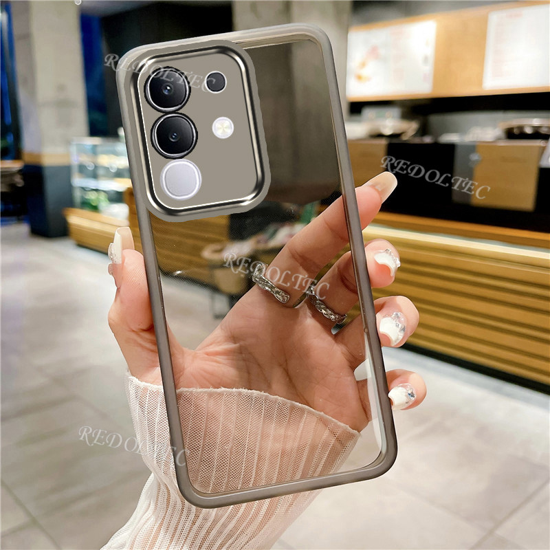 เคส VIVO Y29 4G ใหม่สีบริสุทธิ์บางปลอกโปร่งใส VIVOY29 VIVO Y 29 กันกระแทกฝาครอบโทรศัพท์ใสนุ่มพร้อมตั