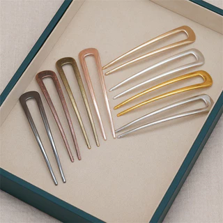 Simple U-Shape Hairpins Elegant โลหะผม Sticks สําหรับผู้หญิงเครื่องมือจัดแต่งทรงผมของขวัญหัวอุปกรณ์เสริม