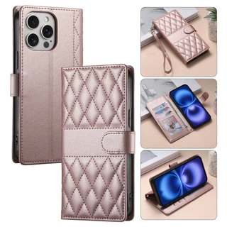 เคสฝาพับ เคสเปิดปิด Case for Samsung Galaxy A37 A57 A27 A06 A07 A17 A16 A26 A36 A56 A05 A05s A15 A25 A35 A55 A34 A54 5G เคสโทรศัพท์หนังฝาพับพร้อมช่องใส่บัตรสําหรับ Faux PU Leather Flip Cover Wallet With Card Slots Hand Strap ซองมือถือ DF13
