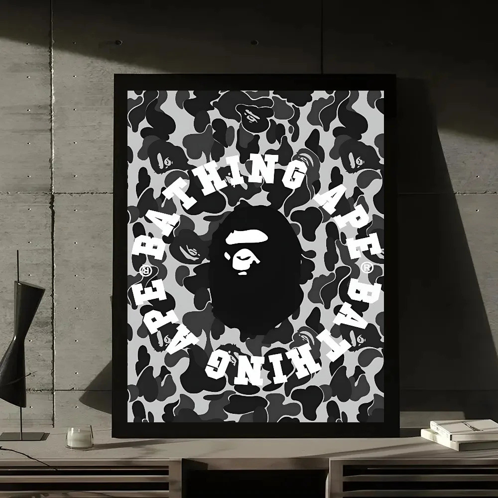 1 PC B-BAPE Shark Head โปสเตอร์กระดาษพิมพ์ห้องนั่งเล่นห้องนอน Entrance Bar Cafe Art ภาพวาดตกแต่ง - รูปที่ 7