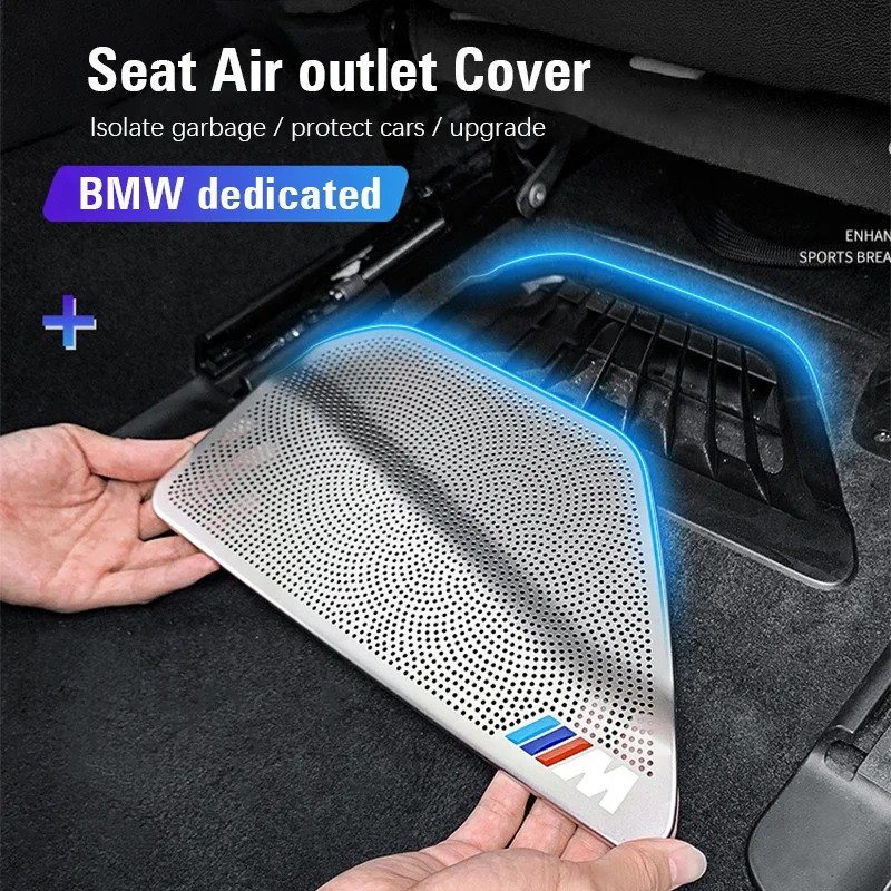 2pcs รถที่นั่ง Air Outlet ฝุ่นไทเทเนียมฝาครอบป้องกันสําหรับ BMW 5 7 Series F10 F01 F02 G11 G12