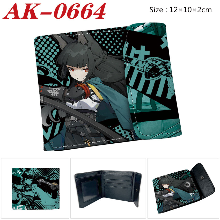 Zenless Zone Zero Team Color Hidden Buckle PU Leather Short Wallet Student Cartoon Card Purse