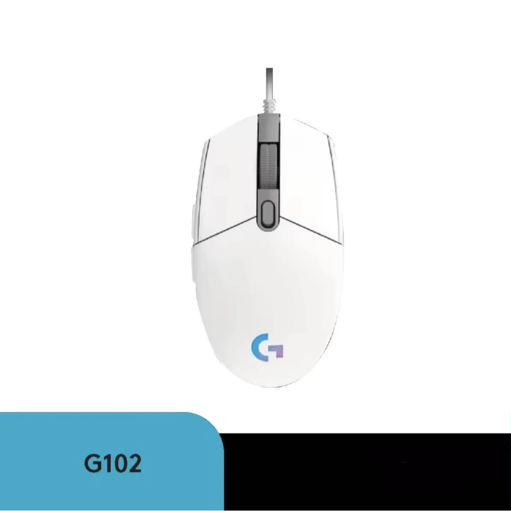 Logitech G102 LIGHTSYNC Gaming Mouse 8,000 DPI (เมาส์เกมมิ่ง ปุ่มมาโคร 6 ปุ่ม ตั้งค่าความเร็วได้ 5 ระดับ พร้อมไฟ RGB)