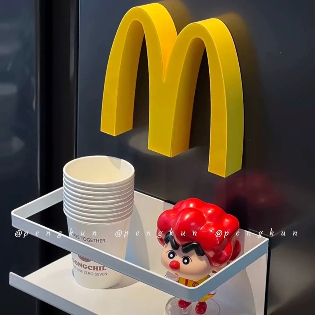 Mcdonald สติ๊กเกอร์ติดตู้เย็นชาร์จแม่เหล็กดูดห้องนั่งเล่นบรรยากาศรู้สึกเครื่องประดับไฟกลางคืน