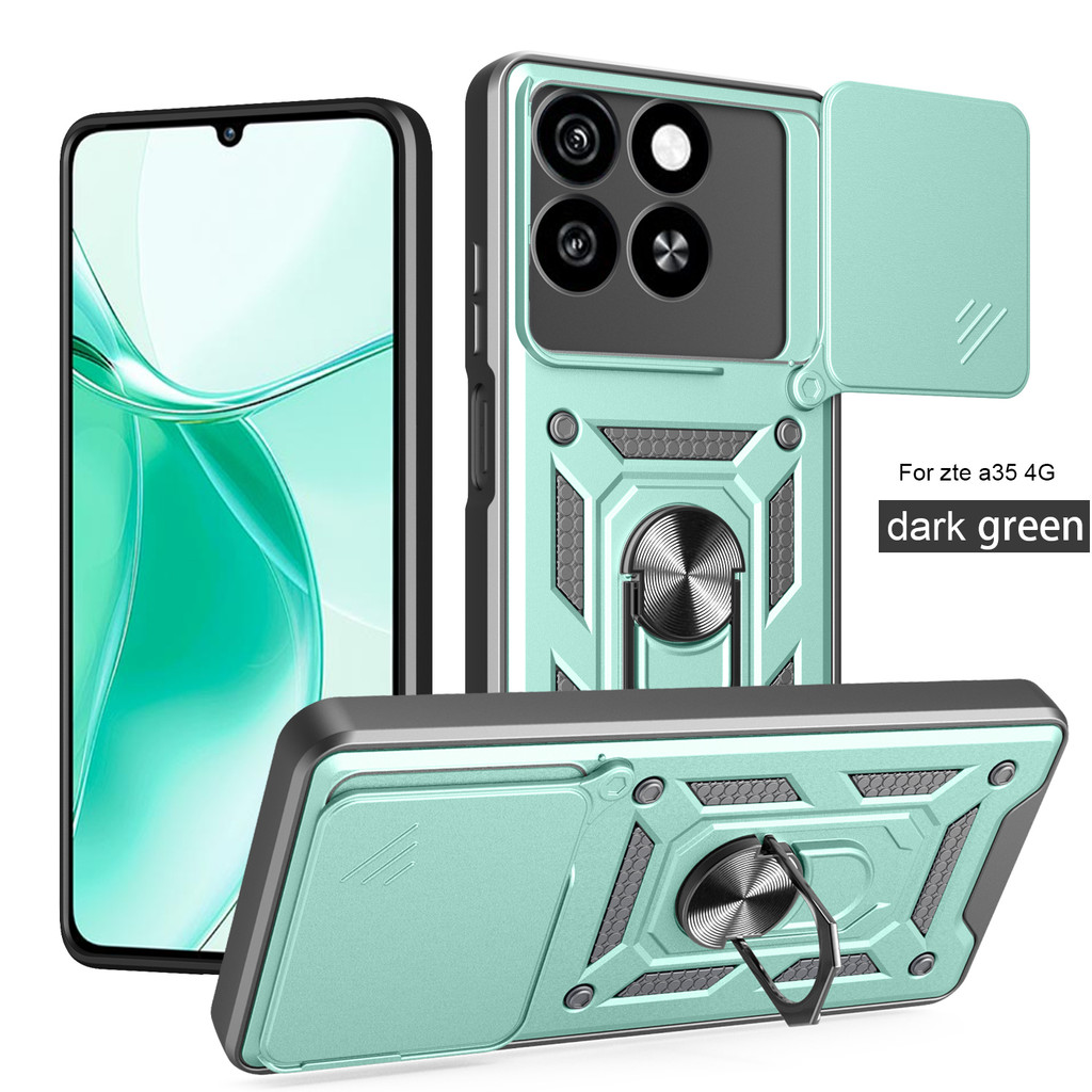 เคส ZTE Blade A35 4G Z2453 ZTE Blade A55 4G Z2450 รวมทุกอย่างเลนส์หน้าต่างบานเลื่อนซิลิโคนป้องกันการตกฝาครอบป้องกัน - รูปที่ 5