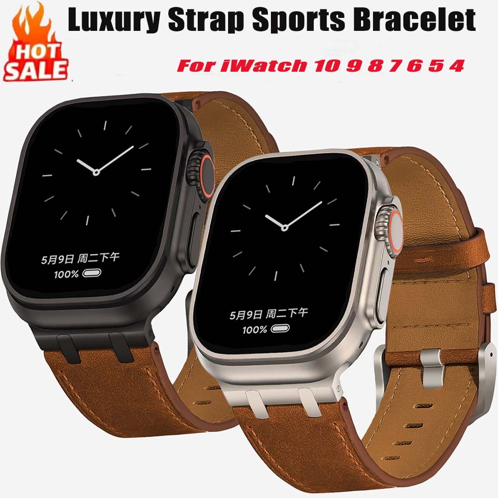 สายหนังเดี่ยว Tour Correa สร้อยข้อมือสําหรับ Apple Watch S10 46/42 มม.Ultra 49 45 44 42 41 40 มม.IWatch Series10 9 7 8 6 SE 5
