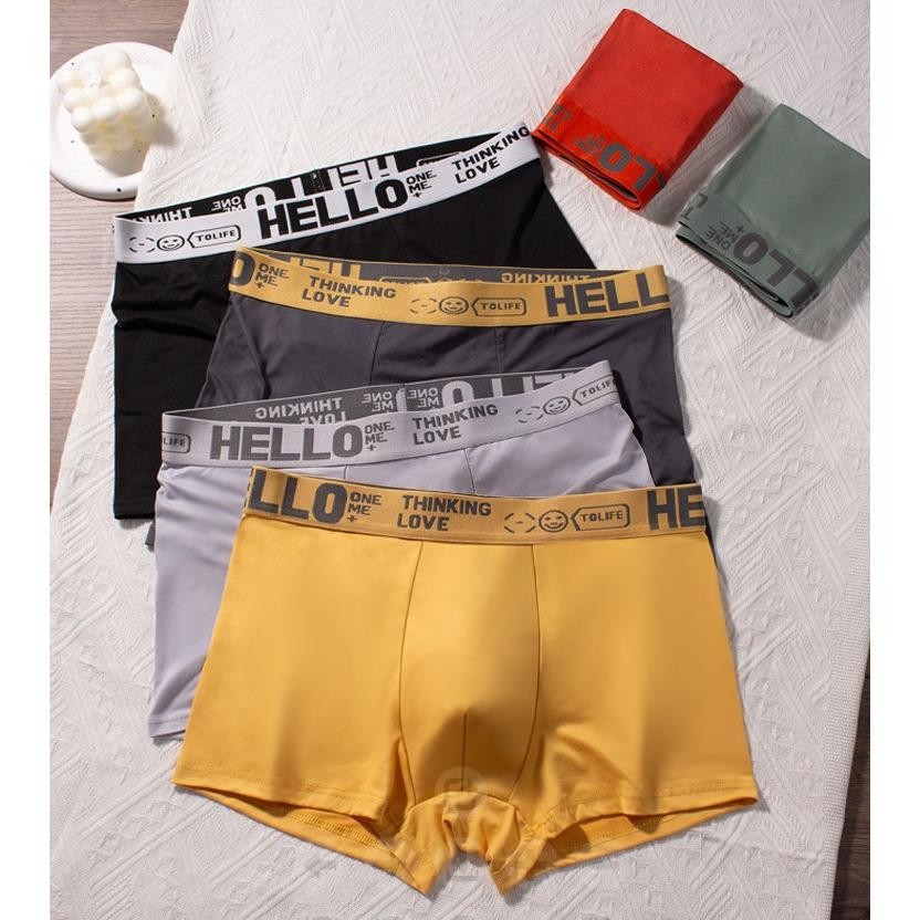 เซ็ต 3/6 ชิ้น ให้เลือก เลือกสีได้นะ ระบายอากาศ นุ่ม สบาย แห้งเร็ว ราคาถูก Man Clothing ผู้ชาย กางเกงบ็อกเซอร์