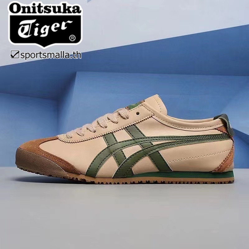 Onitsuka MEXICO 66 (หนังชั้นแรกคุณภาพสูง) รองเท้าผ้าใบลําลองคลาสสิกรองเท้าวิ่งผู้ชาย/รองเท้าแฟชั่นสตรี (จัดส่งฟรี)