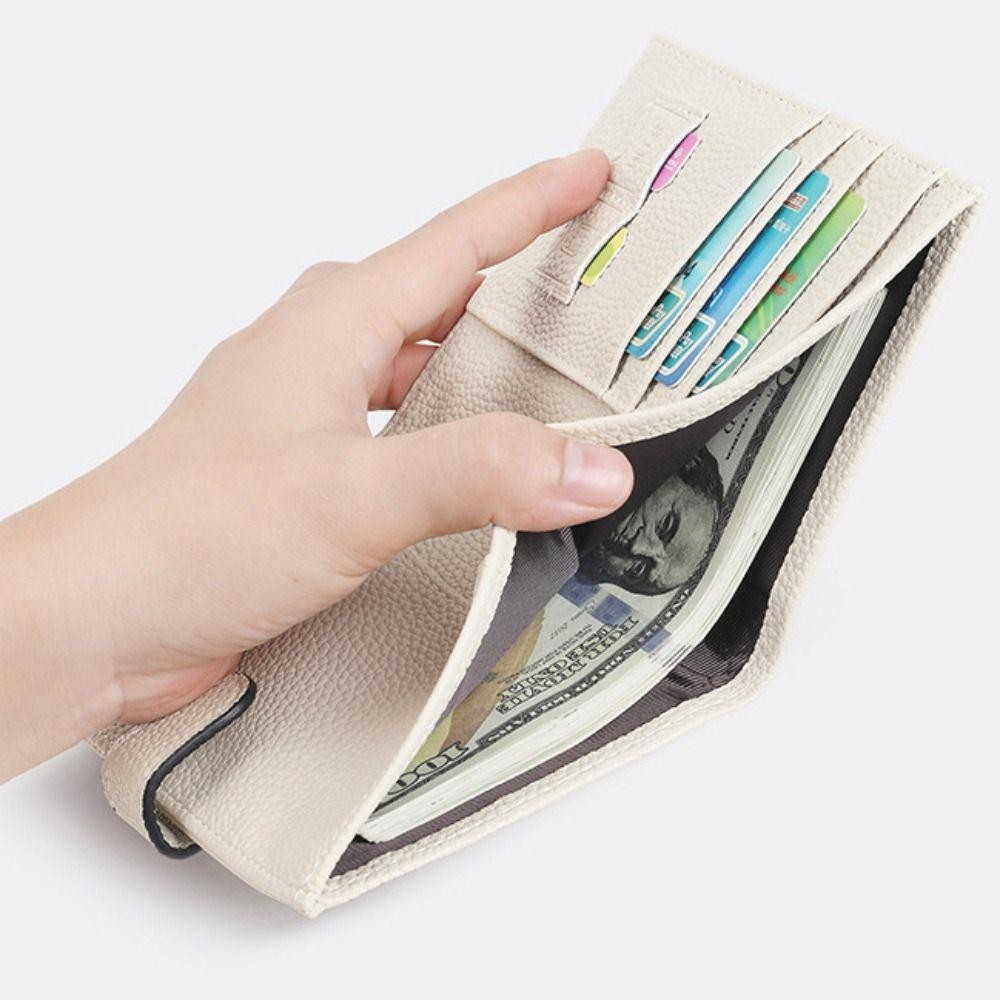 Cactu RFID Passport Holder, PU หนังสีทึบใบรับรองหนังสือเดินทาง,แบบพกพา RFID Anti Theft Multi-function Card Holder ผู้ชายผู้หญิง - รูปที่ 4