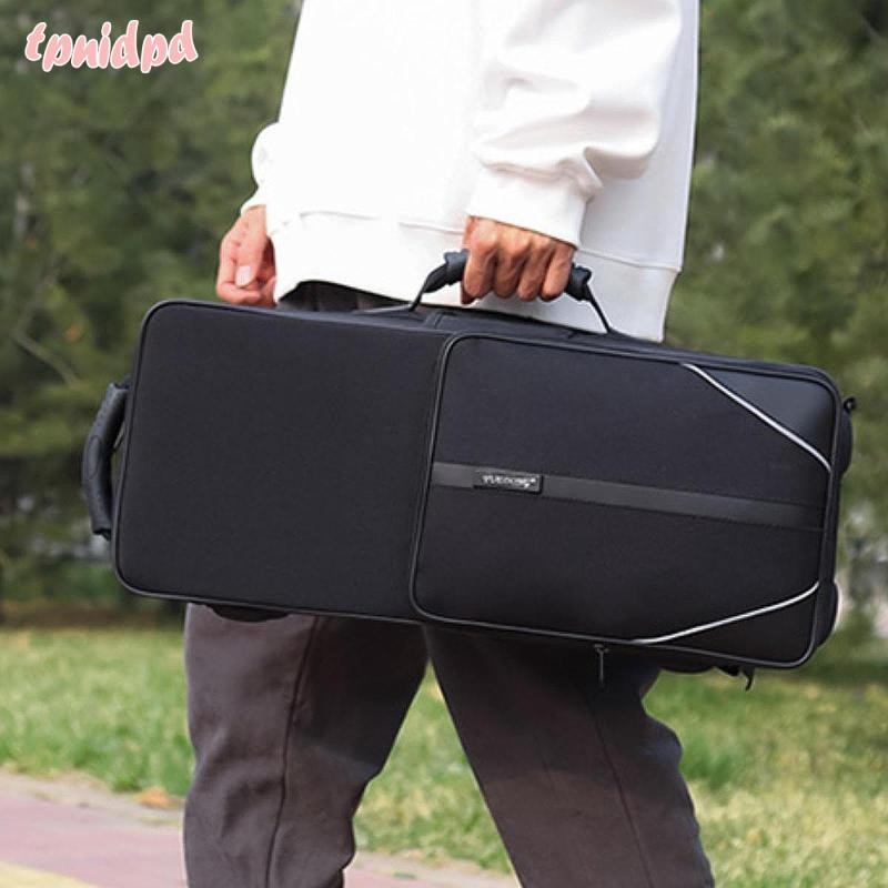 [tpnidpd] เคสทรัมเป็ตขกล่องทรัมเป็ตทองเหลืองแบนพร้อมที่จับแบกกระเป๋าเป้สะพายหลังแบบพกพา