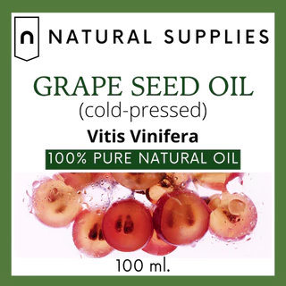 Pure Grapeseed Oil (cold-pressed) นํ้ามันเมล็ดองุ่น (บีบเย็น) บริสุทธิ์ เกรดเครื่องสำอาง ขนาด 100, 500, 1000 ml