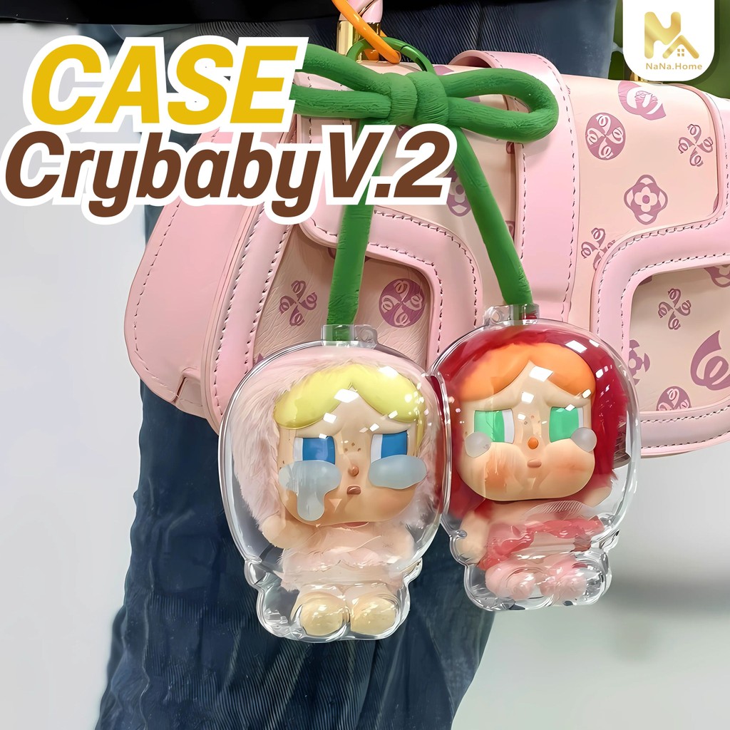 【พร้อมส่งจากไทย】พวงCryเชอร์รี่ เคสอะคริลิคใส สำหรับใส่Crybaby cherry Series เคสพวงกุญแจ เคสป้องกัน cry cherry