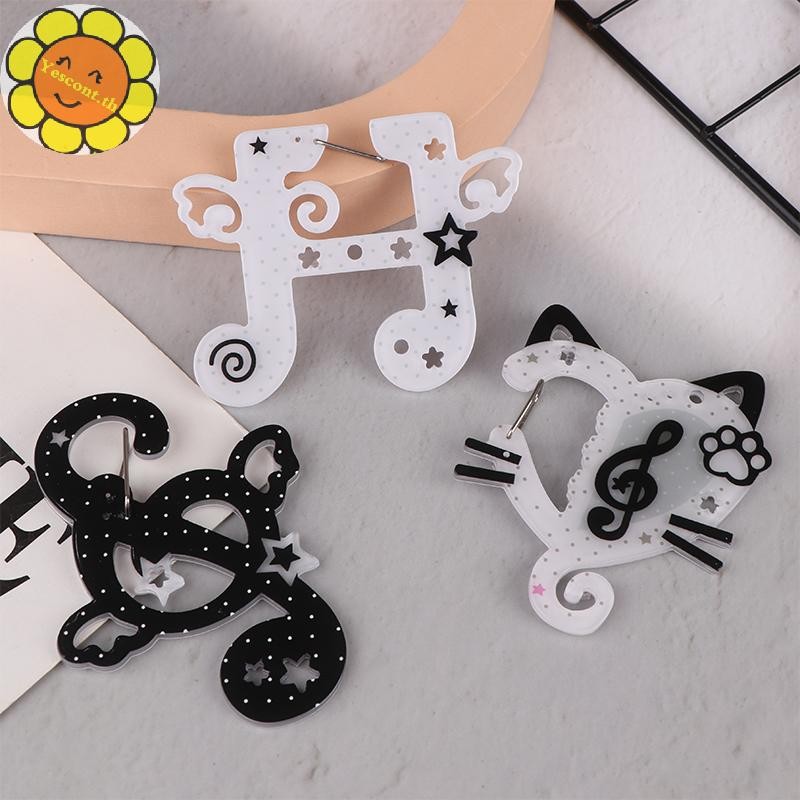 Yescont น่ารัก Note Carabiner พวงกุญแจการ์ตูนอะคริลิคพวงกุญแจคู่ Key สําหรับกระเป๋าเป้สะพายหลังจี้กระเป๋า Charm ของขวัญน่ารัก TH