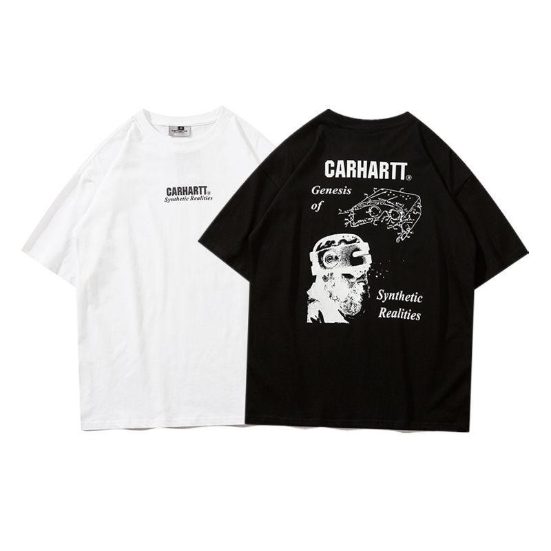 CARHHARTT WIP 2024 การ์ตูนพิมพ์ฤดูร้อนรอบคอแขนสั้นเสื้อยืด Casual ผู้ชายและผู้หญิงแฟชั่นแบรนด์ T-