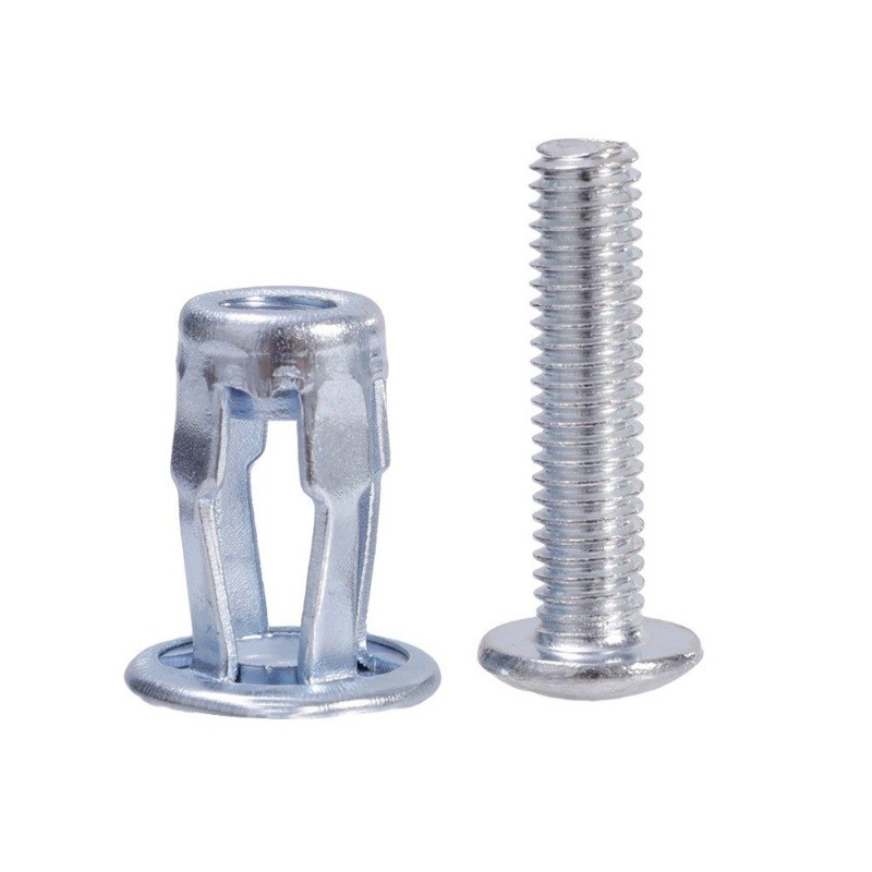 4 ชิ้น M4 M5 M6 M8 กลีบ Rivet ล็อคถั่วสกรูป้ายทะเบียนคงที่สําหรับรถยนต์รถสกรูเหล็กผิวโลหะสกรูแจ็คถั่ว