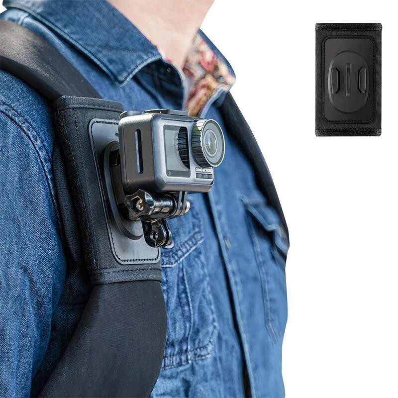 กระเป๋าเป้สะพายหลังสายคล้องไหล่ Mount พร้อมสายคล้องไหล่ปรับได้สําหรับ GoPro 11/10/9/8 DJI Osmo Action 3 Action กล้อง