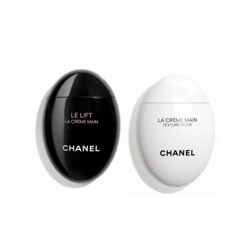 ใหม่ CHANNEL Goose Egg Hand Cream White Moisturizing / Black Anti Aging Firming 50ML